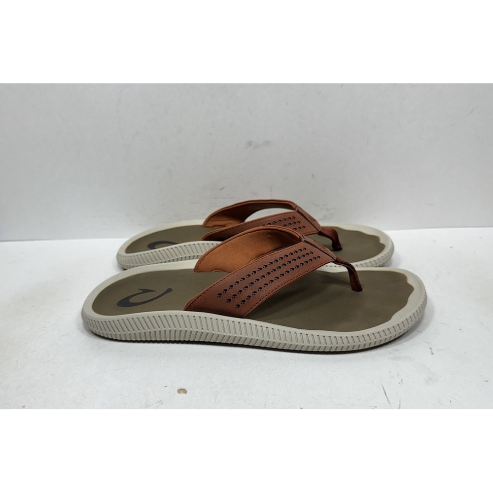 OluKai Ulele Sandals Mens Size 10 US Canoe Mustang Thong Slip On Comfort Shoes